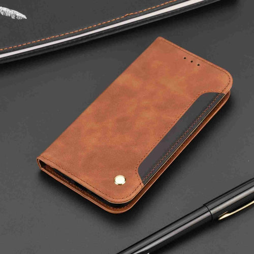 For Samsung Galaxy S24 Ultra 5G Skin Feel Splicing Leather Phone Case(Brown) - HoMEdemic™ 