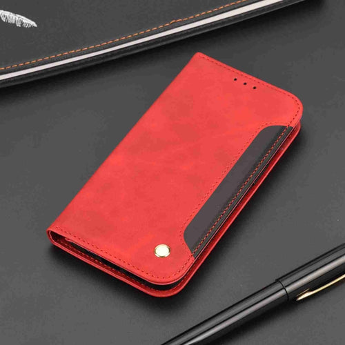 For Samsung Galaxy S24 Ultra 5G Skin Feel Splicing Leather Phone Case(Red) - HoMEdemic™ 