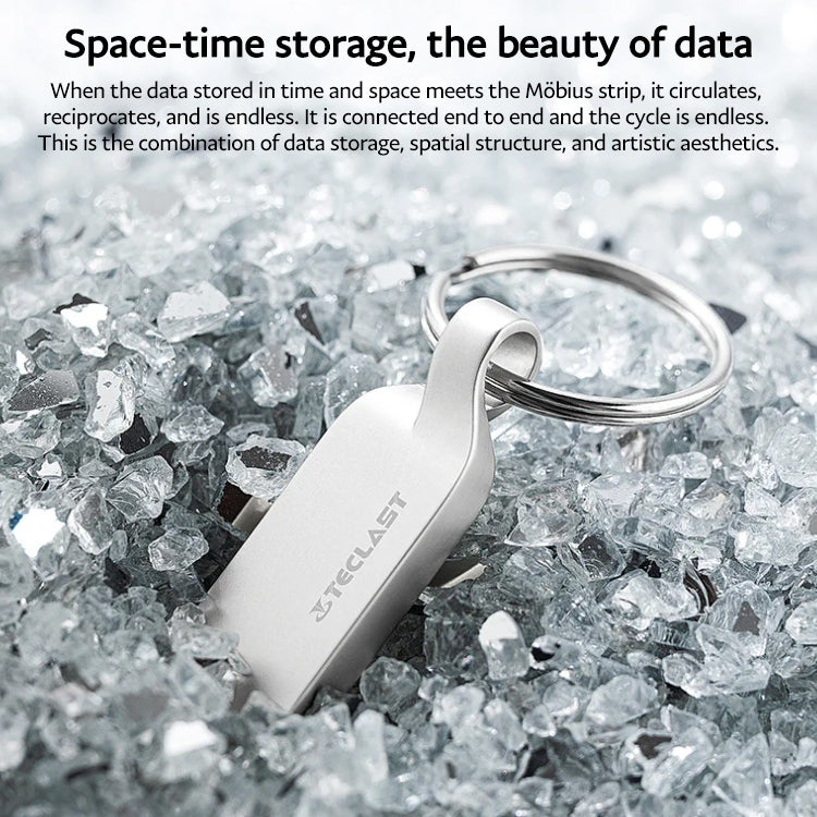 Teclast Mobius Series USB2.0 Flash Drive, Memory:64GB(Silver) - HoMEdemic™ 