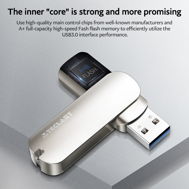 Teclast Leishen Plus Series USB3.0 Twister Flash Drive, Memory:64GB(Silver) - HoMEdemic™ 