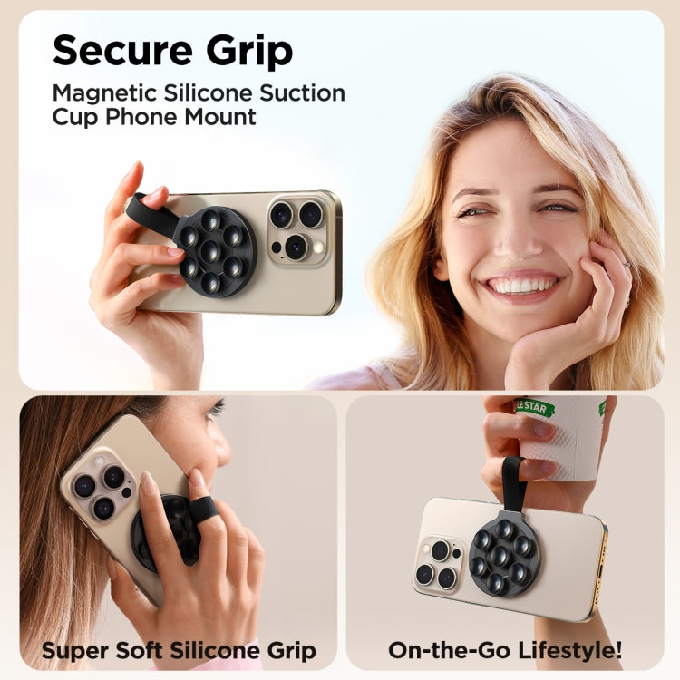 JOYROOM JR-ZS393 Suction Cup Magnetic Phone Holder(Black) - HoMEdemic™ 