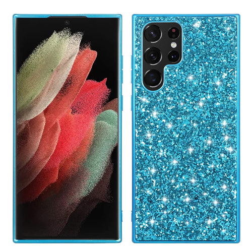 For Samsung Galaxy S24 Ultra 5G Glitter Powder TPU Phone Case(Blue) - HoMEdemic™ 