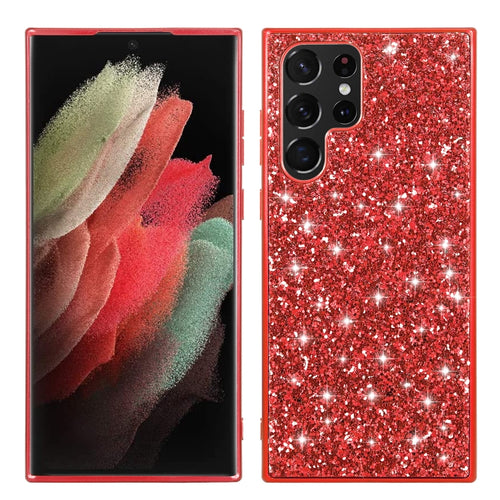 For Samsung Galaxy S24 Ultra 5G Glitter Powder TPU Phone Case(Red) - HoMEdemic™ 