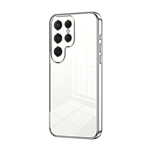 For Samsung Galaxy S24 Ultra 5G Transparent Plating Fine Hole Phone Case(Silver) - HoMEdemic™ 