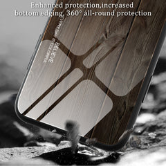 For Samsung Galaxy S24 Ultra 5G Wood Grain Glass Phone Case(Grey) - HoMEdemic™ 