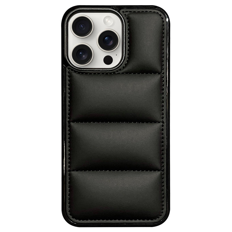For iPhone 15 Pro Big Hole Eiderdown Airbag Phone Case(Black) - HoMEdemic™ 