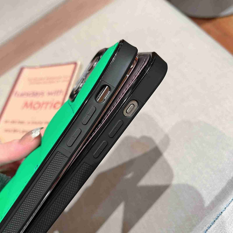 For iPhone 15 Pro Big Hole Eiderdown Airbag Phone Case(Green) - HoMEdemic™ 