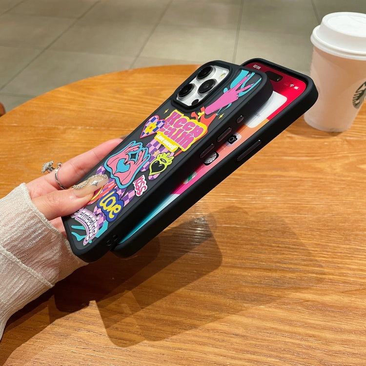 For iPhone 15 Pro Trendy Graffiti Noctilucent Phone Cases(Make Money) - HoMEdemic™ 