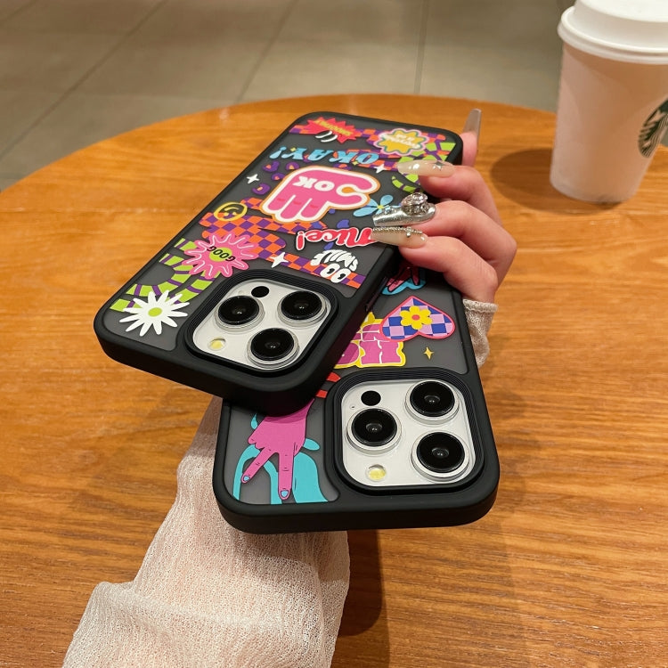 For iPhone 15 Pro Trendy Graffiti Noctilucent Phone Cases(Lucky) - HoMEdemic™ 