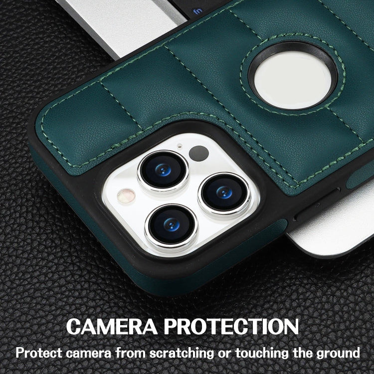 For iPhone 15 Pro Max Piano Key Hollow Cutout PU Phone Case(Green) - HoMEdemic™ 
