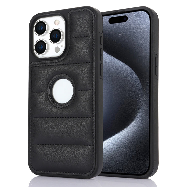 For iPhone 15 Pro Piano Key Hollow Cutout PU Phone Case(Black) - HoMEdemic™ 