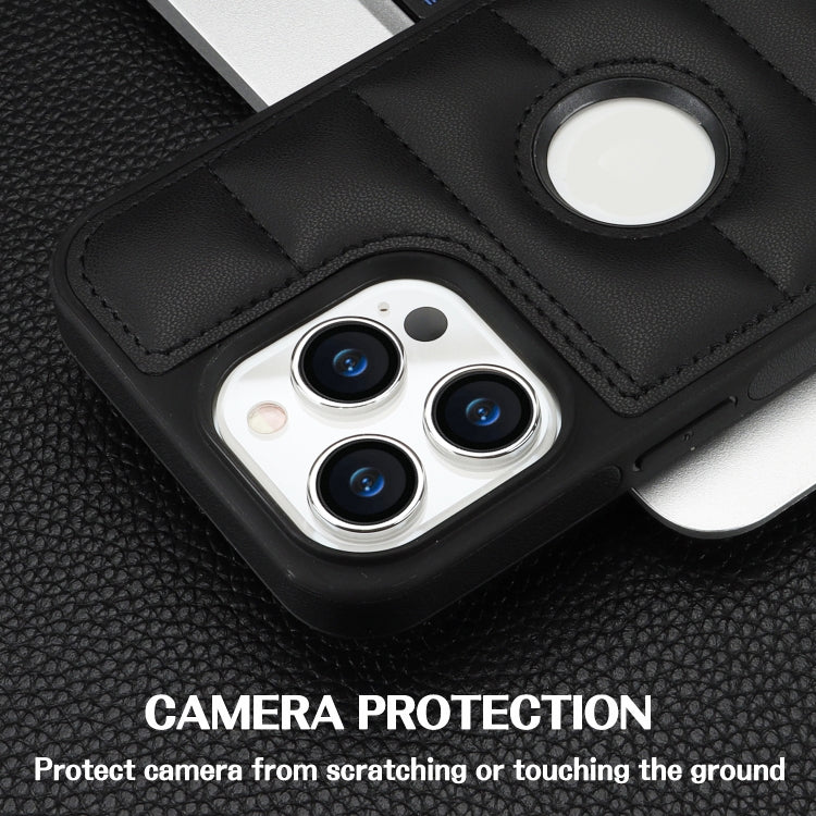 For iPhone 15 Pro Piano Key Hollow Cutout PU Phone Case(Black) - HoMEdemic™ 