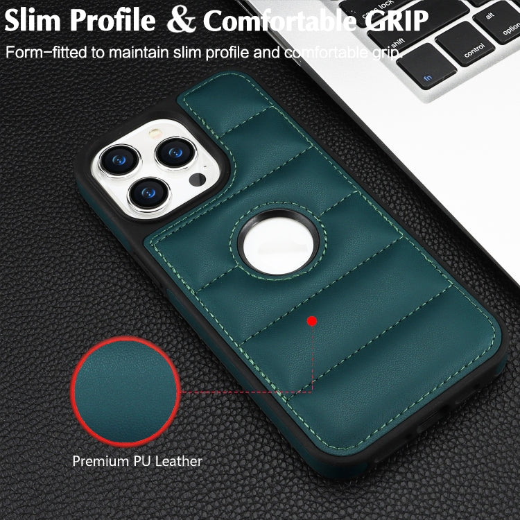 For iPhone 15 Pro Piano Key Hollow Cutout PU Phone Case(Green) - HoMEdemic™ 