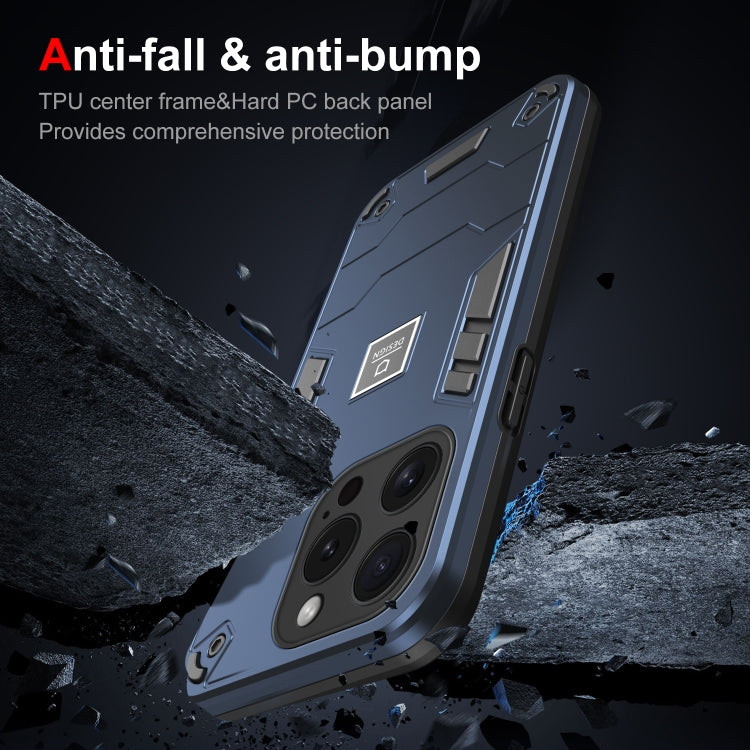For iPhone 15 Pro 2 in 1 Shockproof Phone Case(Blue) - HoMEdemic™ 