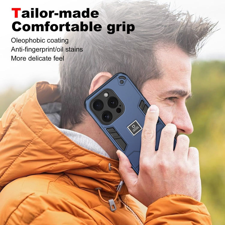 For iPhone 15 Pro 2 in 1 Shockproof Phone Case(Blue) - HoMEdemic™ 