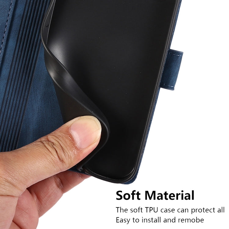 For iPhone 15 Pro Max Orchid Butterfly Embossed Leather Phone Case(Blue) - HoMEdemic™ 