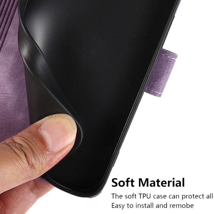 For iPhone 15 Pro Orchid Butterfly Embossed Leather Phone Case(Purple) - HoMEdemic™ 