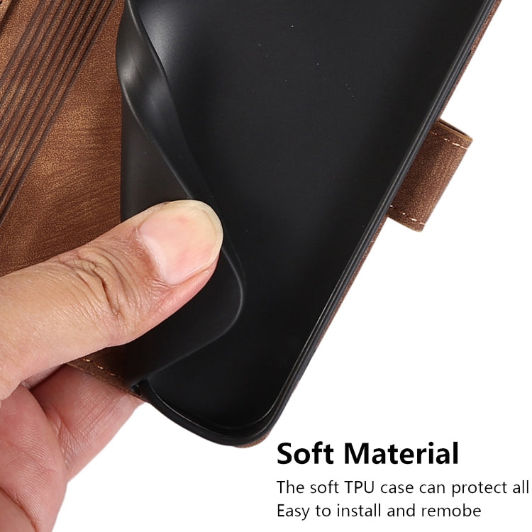 For iPhone 15 Pro Orchid Butterfly Embossed Leather Phone Case(Brown) - HoMEdemic™ 