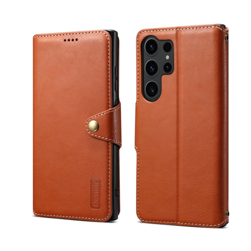 For Samsung Galaxy S24 Ultra 5G Denior Cowhide Texture Wallet Style Leather Phone Case(Brown) - HoMEdemic™ 