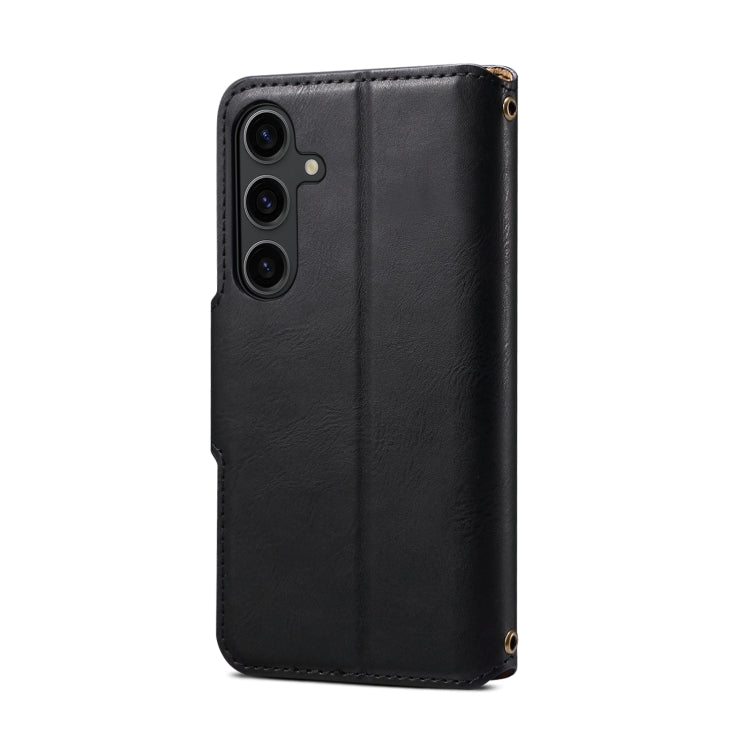 For Samsung Galaxy S23+ 5G Denior Cowhide Texture Wallet Style Leather Phone Case(Black) - HoMEdemic™ 
