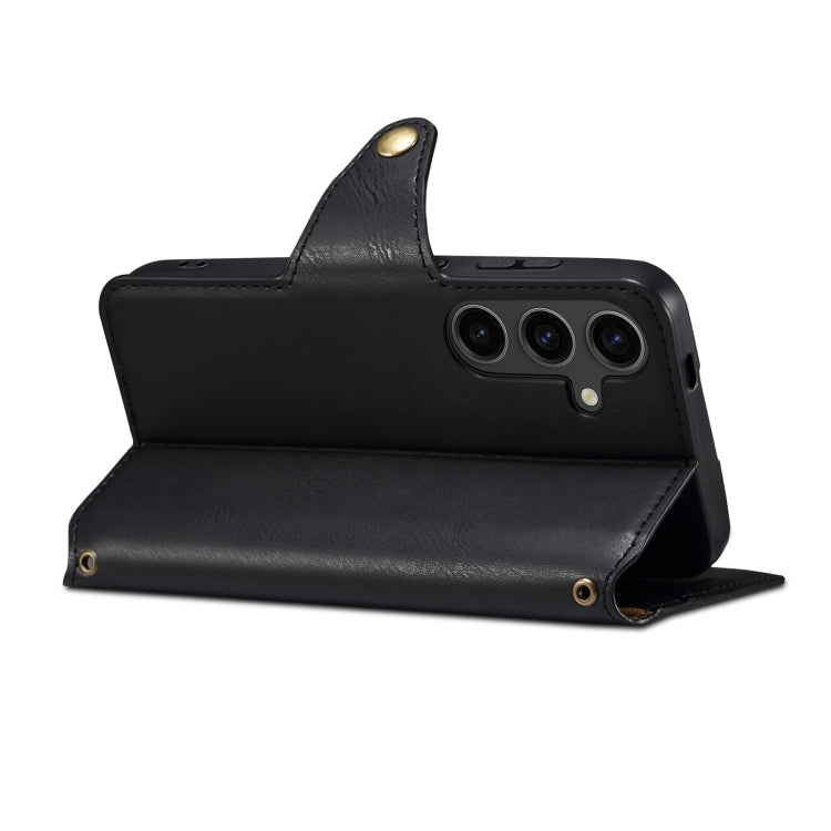 For Samsung Galaxy S23+ 5G Denior Cowhide Texture Wallet Style Leather Phone Case(Black) - HoMEdemic™ 