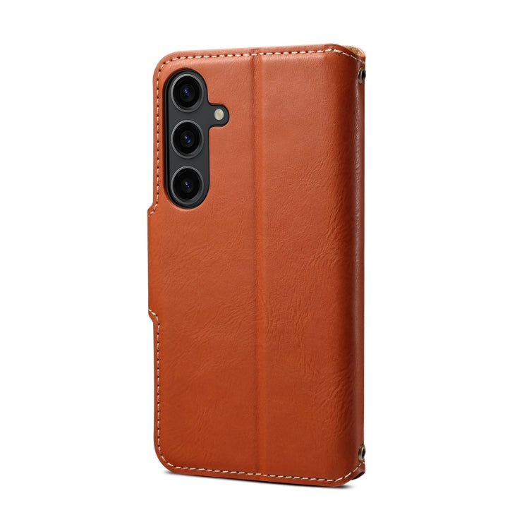 For Samsung Galaxy S23+ 5G Denior Cowhide Texture Wallet Style Leather Phone Case(Brown) - HoMEdemic™ 