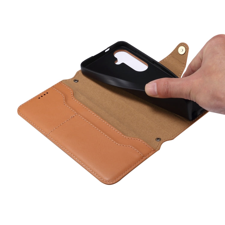 For Samsung Galaxy S23+ 5G Denior Cowhide Texture Wallet Style Leather Phone Case(Brown) - HoMEdemic™ 