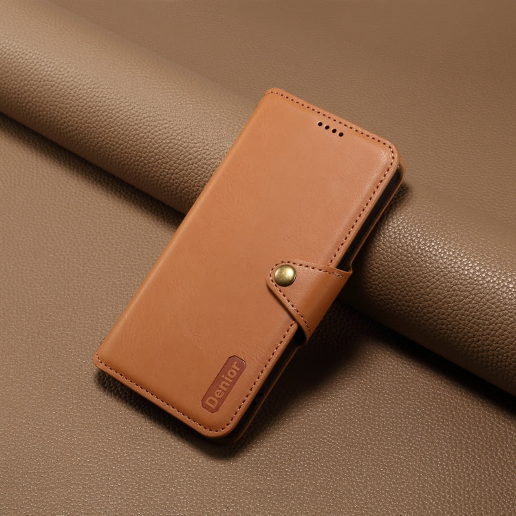 For Samsung Galaxy S23+ 5G Denior Cowhide Texture Wallet Style Leather Phone Case(Khaki) - HoMEdemic™ 