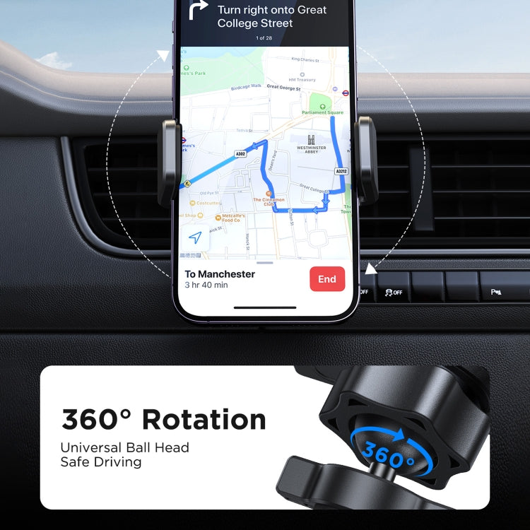 JOYROOM JR-ZS377 Car Air Vent Mobile Phone Navigation Holder(Black) - HoMEdemic™ 