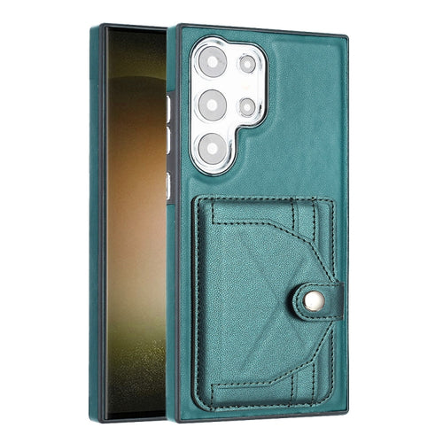 For Samsung Galaxy S24 Ultra 5G Shockproof Leather Phone Case with Card Holder(Green) - HoMEdemic™ 