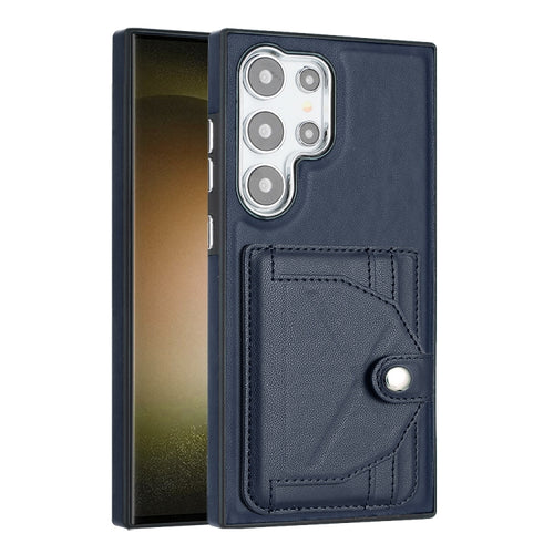 For Samsung Galaxy S24 Ultra 5G Shockproof Leather Phone Case with Card Holder(Blue) - HoMEdemic™ 