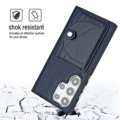For Samsung Galaxy S24 Ultra 5G Shockproof Leather Phone Case with Card Holder(Blue) - HoMEdemic™ 