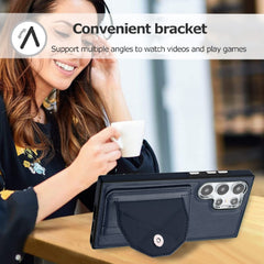 For Samsung Galaxy S24 Ultra 5G Shockproof Leather Phone Case with Card Holder(Blue) - HoMEdemic™ 