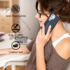 For Samsung Galaxy S24 Ultra 5G Shockproof Leather Phone Case with Card Holder(Blue) - HoMEdemic™ 
