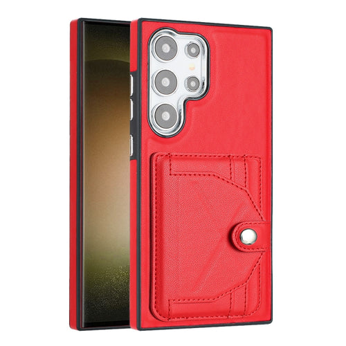 For Samsung Galaxy S24 Ultra 5G Shockproof Leather Phone Case with Card Holder(Red) - HoMEdemic™ 