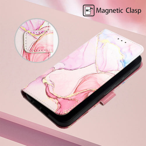 For Samsung Galaxy S24 Ultra 5G PT003 Marble Pattern Flip Leather Phone Case(Rose Gold) - HoMEdemic™ 