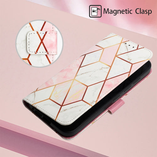 For Samsung Galaxy S24 Ultra 5G PT003 Marble Pattern Flip Leather Phone Case(Pink White) - HoMEdemic™ 