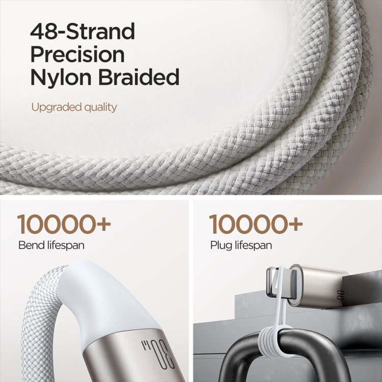 JOYROOM S-IW012 2 in 1 USB to 8 Pin + Magnetic Watch Wireless Charging Data Cable, Cable Length: 1.5m(White) - HoMEdemic™ 