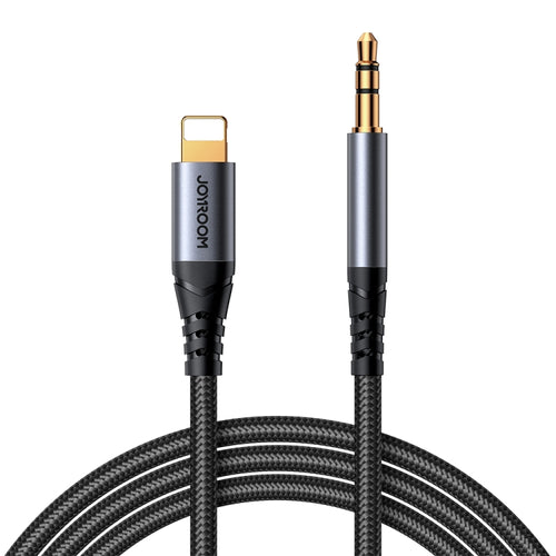 JOYROOM SY-A06 Transsion Series 8 Pin to 3.5mm AUX Audio Adapter Cable, Length: 1.2m(Black) - HoMEdemic™ 