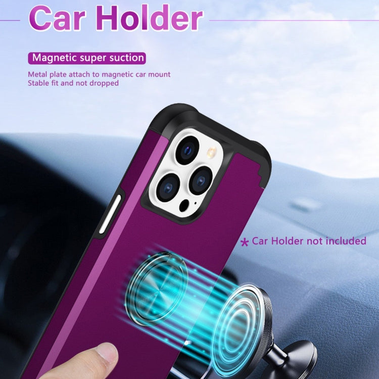 For iPhone 15 Pro L2 Rotating Ring Holder Magnetic Phone Case(Dark Purple) - HoMEdemic™ 