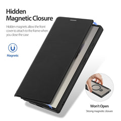 For Samsung Galaxy S24 Ultra 5G DUX DUCIS Skin X Pro Series Magsafe Ring Holder Leather Phone Case(Black) - HoMEdemic™ 