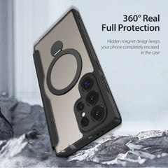 For Samsung Galaxy S24 Ultra 5G DUX DUCIS Skin X Pro Series Magsafe Ring Holder Leather Phone Case(Black) - HoMEdemic™ 