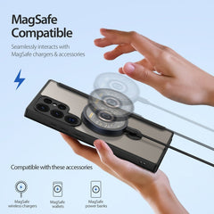 For Samsung Galaxy S24 Ultra 5G DUX DUCIS Skin X Pro Series Magsafe Ring Holder Leather Phone Case(Black) - HoMEdemic™ 