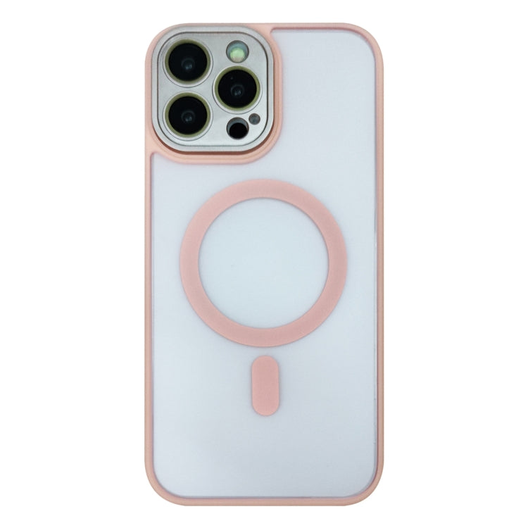 For iPhone 15 Pro Skin Feel MagSafe Phone Case with Lens Film(Pink) - HoMEdemic™ 