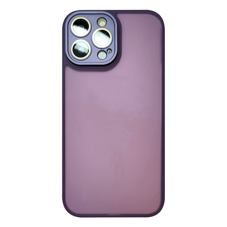 For iPhone 15 Pro Skin Feel Phone Case with Lens Film(Purple) - HoMEdemic™ 