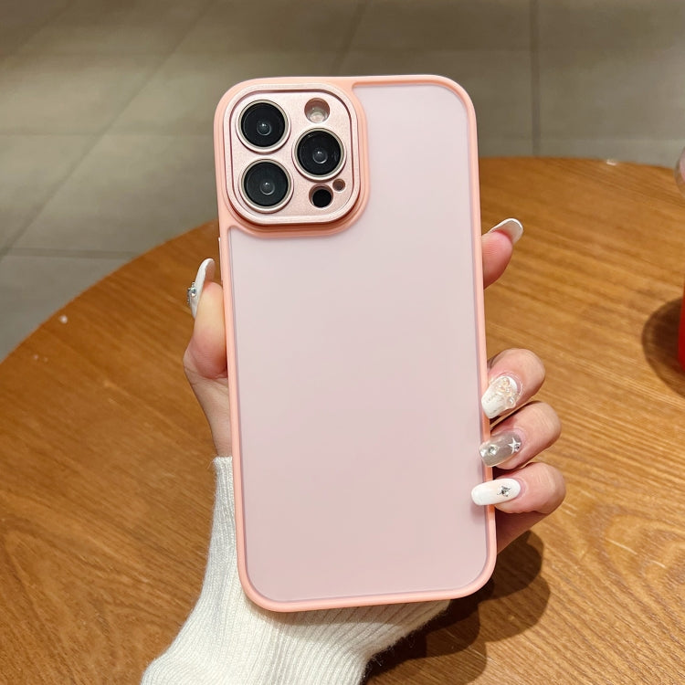 For iPhone 15 Pro Skin Feel Phone Case with Lens Film(Pink) - HoMEdemic™ 