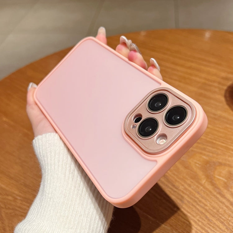 For iPhone 15 Pro Skin Feel Phone Case with Lens Film(Pink) - HoMEdemic™ 