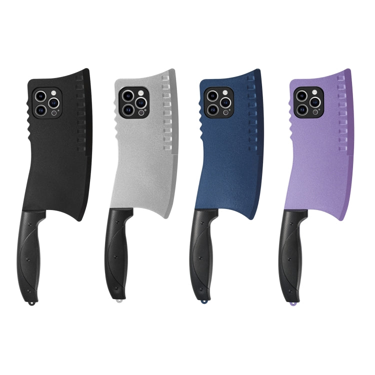 For iPhone 15 Pro Simulated Kitchen Knife TPU + PC Phone Case(Blue) - HoMEdemic™ 