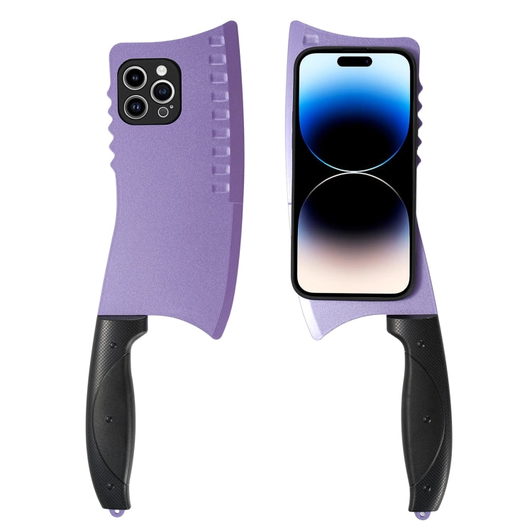 For iPhone 15 Pro Simulated Kitchen Knife TPU + PC Phone Case(Purple) - HoMEdemic™ 