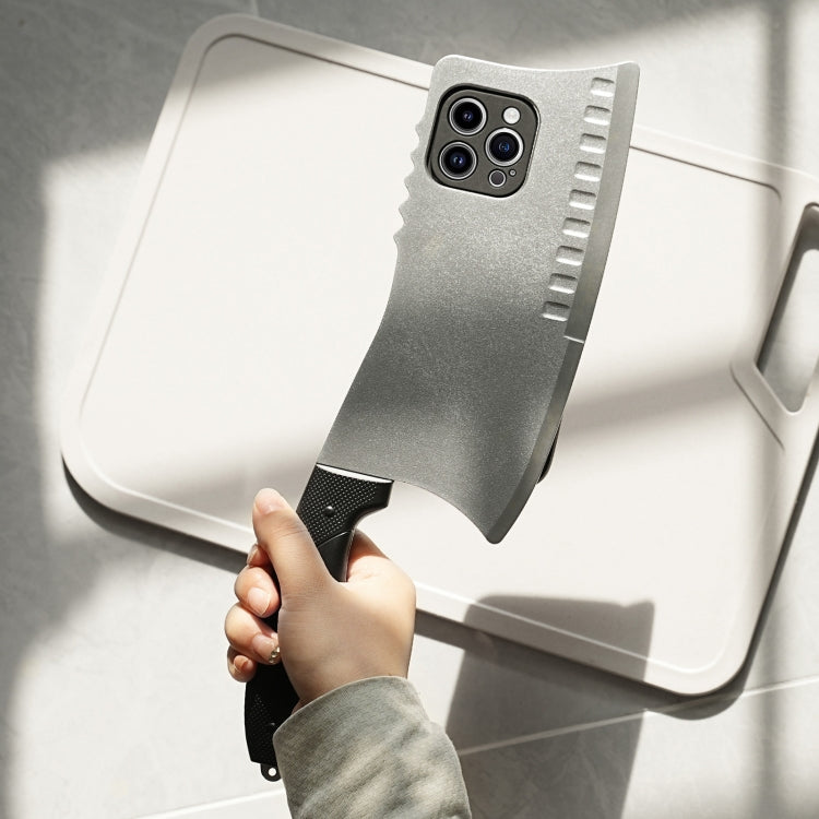 For iPhone 15 Pro Simulated Kitchen Knife TPU + PC Phone Case(Silver) - HoMEdemic™ 